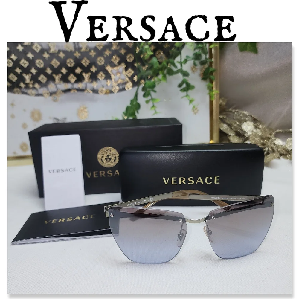 Versace 2190 Sunglasses With Hard Case, Dust Cloth And Box